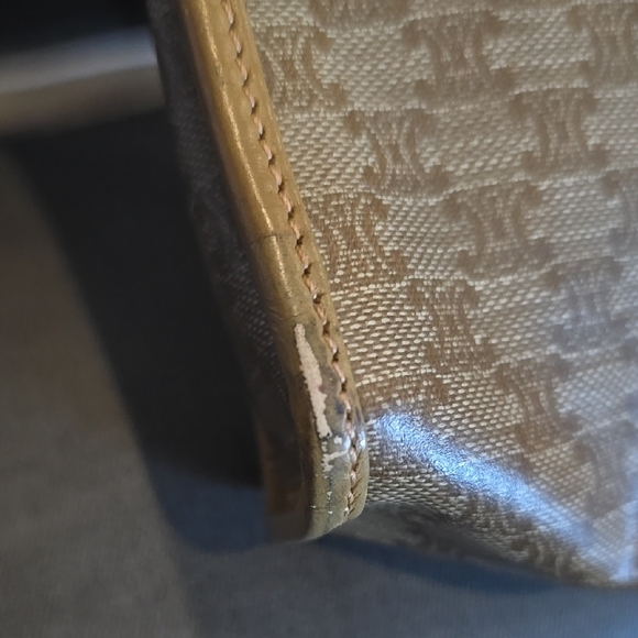 Celine Brown and Tan Clutch Bag with Leather Trim *FINAL PRICE* - Picture 12 of 13